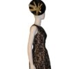 Diamond on black fascinator