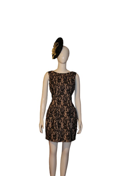 Diamond on black fascinator