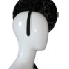 Diamond on black fascinator