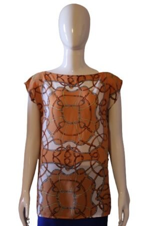 Orange-and-Brown-Top