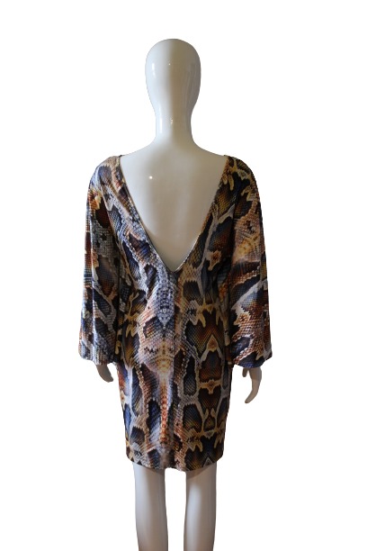 Snake-Print-with-butterfly-shaped-sleeves-back5Dress