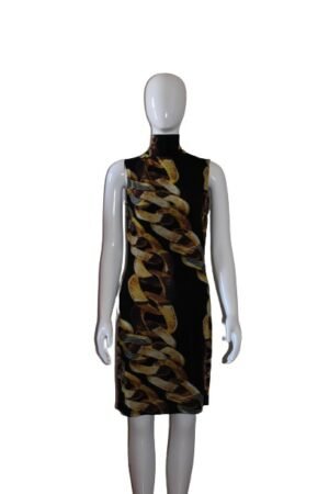 Golden brown chains dress
