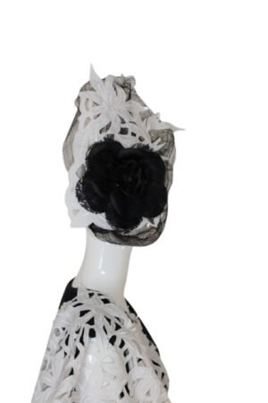 Romantic Black and White Fascinator