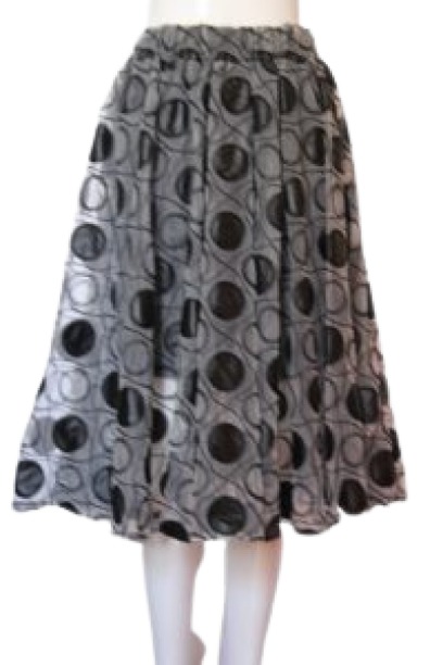 Grey with big black dots skirt – Women, Evening Clothes, Hat, Bag ...