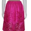 Lace sequined magenta skirt