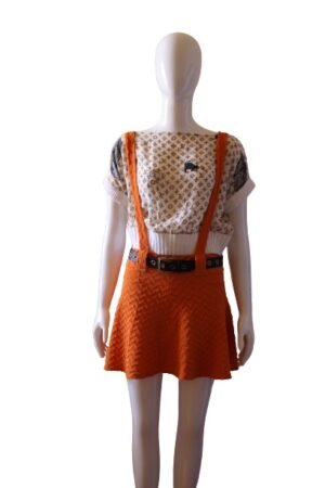 Orange skirt with straps