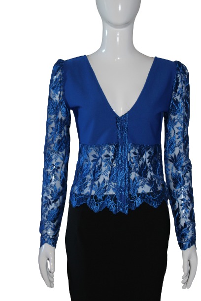 Blue Tailored Top