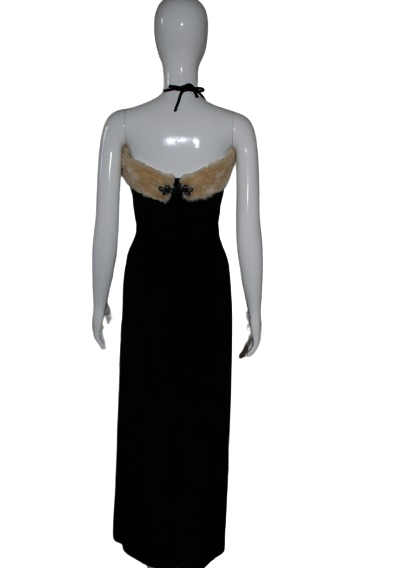 Gold, Black Maxi dress