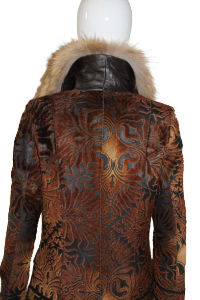 Brown mini coat