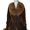 Brown mini coat
