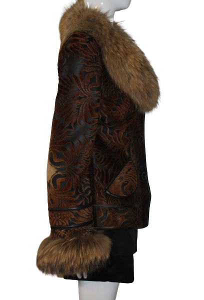 Brown mini coat
