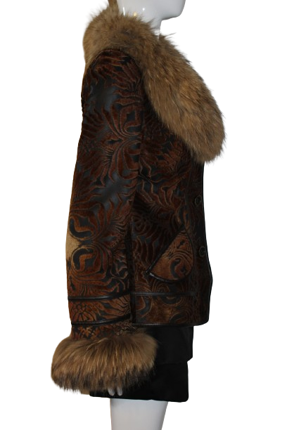Brown mini coat