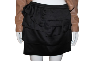 Frilled Black mini skirt. Frilled Black mini skirt.