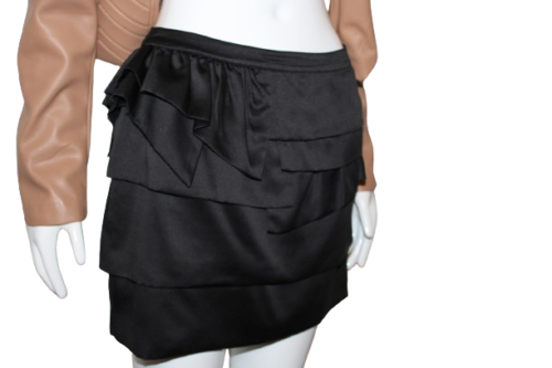 Frilled Black mini skirt.
