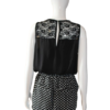 Jumpsuit White & Black polka dots