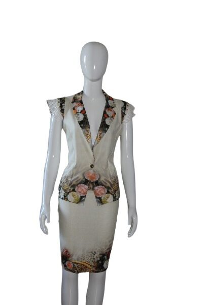 White Floral costume
