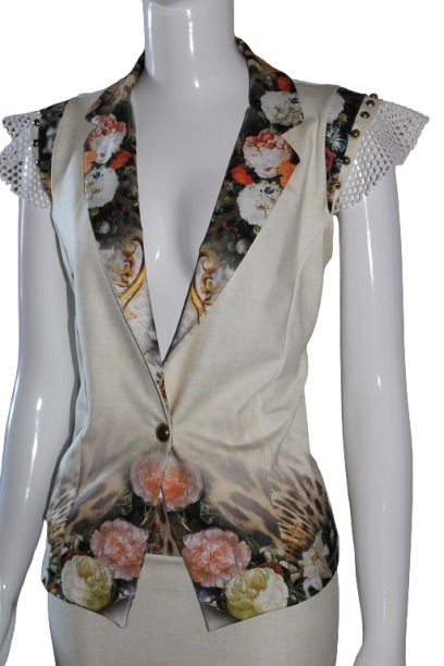 White Floral costume