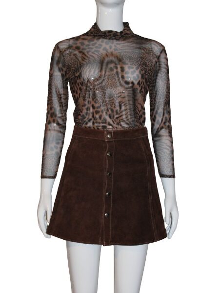 Brown-suede-skirt-fron