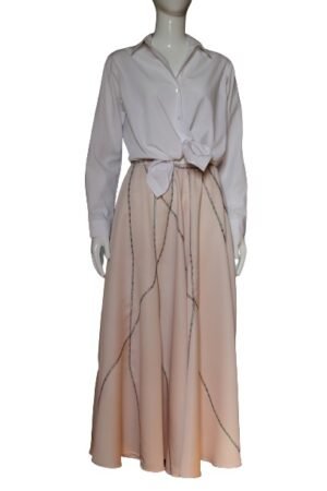 Pale pink maxi skirt