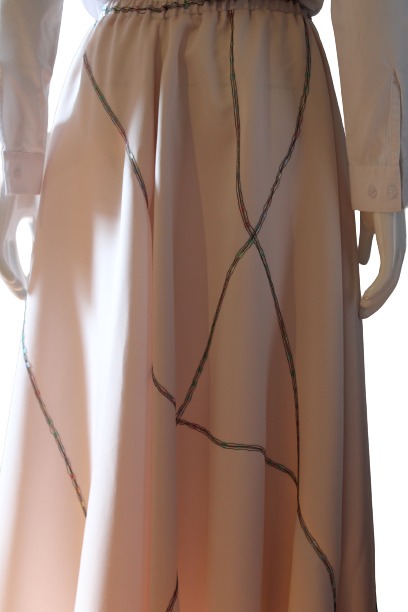 Pale pink maxi skirt