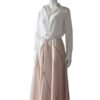 Baby pink skirt maxi