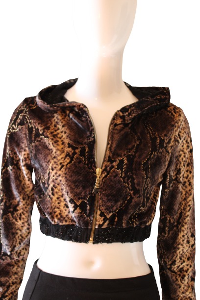 Snake print crop-top