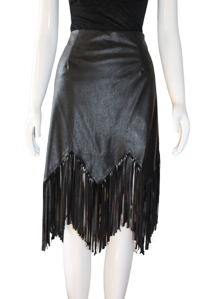 Black-Leather-tassel-skirt-back