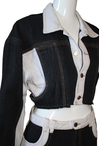 White & Black jeans skirt