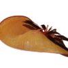 Women wide brim light and dark Brown color hat