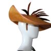 Orange, brown hat