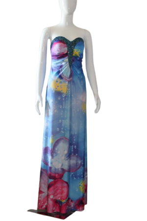 Open shoulders maxi dress