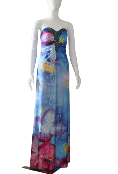 Open shoulders maxi dress
