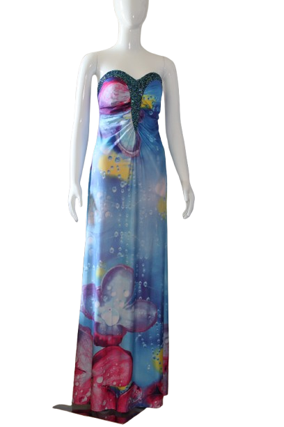 Open shoulders maxi dress