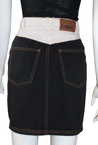 White & Black jeans skirt