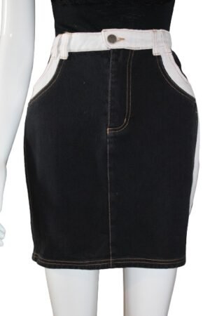 White & Black jeans skirt