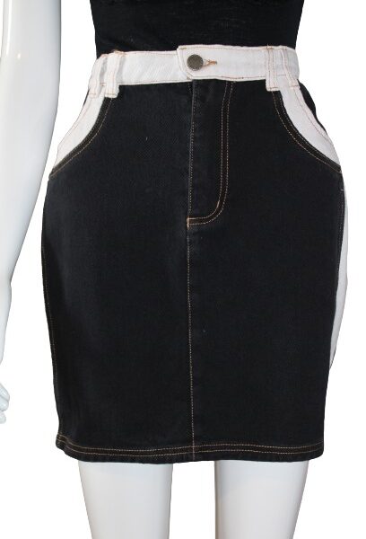 White & Black jeans skirt
