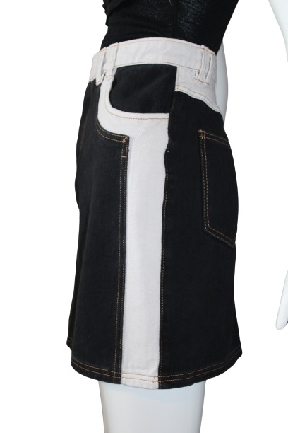 White & Black jeans skirt