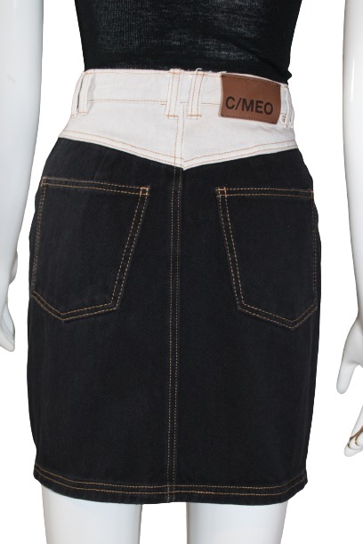 White & Black jeans skirt