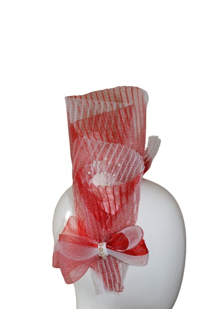 red and white hat