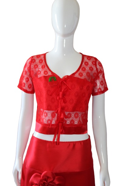 Red Lace top