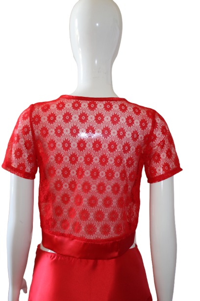 Red Lace top