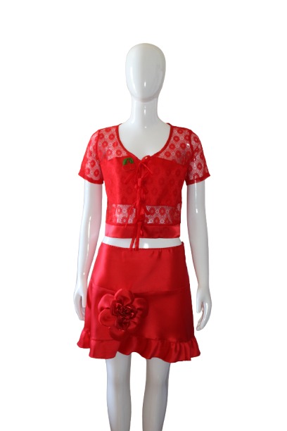 Red Lace top