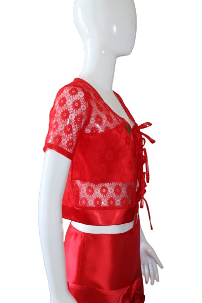 Red Lace top