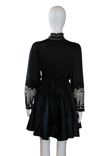 Black dress with embroidery