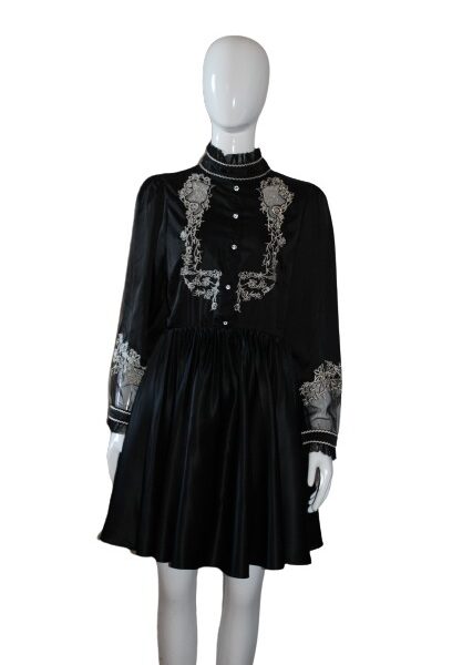 Elegant Black and White dress front