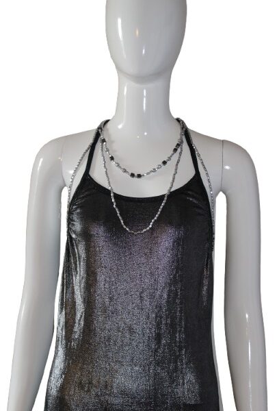 Dress with decoration jewelry