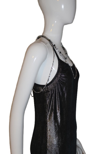 Dress with decoration jewelry
