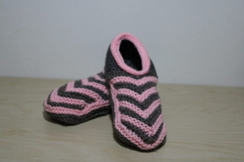 Crey and Pink Adults socks