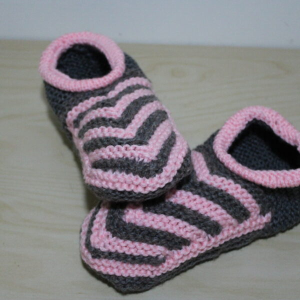 Grey and Pink Adults socks