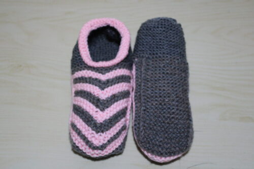 Grey and Pink Adults socks